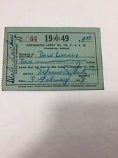 Vintage 1949 Owensburg Indiana Lodge 700 F & AM Mason Card lodge #700 Lackey picture