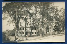 Ellsworth Public Library street scene Maine me real photo postcard picture