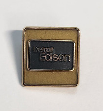 10K Gold Filled Vintage Detroit Edison Electric Company DTE Pin .5