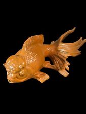 Vintage Large Goldfish/ KOI FISH Goldfish Orange  Statue Figurine picture