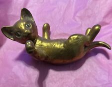 Vintage Freeman Mcfarlin Rutledge Gold Leaf Ceramic Cat Statue Figurine 11” picture