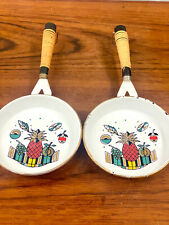 Two Small Vintage George Briard Ambrossia Pattern Wall Decorative Frying Pans picture
