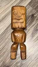 Vintage Wood Art Hand Carved Wooden Primitive Tiki Folk Art Handmade Figurine picture