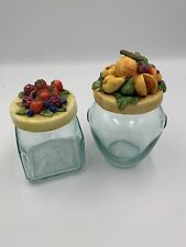 Decorative Mason Jar Lids Fruit Mason Jar Set of 2 Vintage Mason Jars. FREESHIP picture