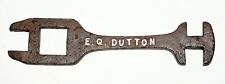Old Vintage E.Q. DUTTON Plow Farm Implement wrench Tool Cato, NY picture