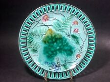 Antique Majolica Reticulated Ferns & Floral Plate c.1800's picture