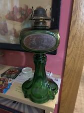 Victorian Green Lamp With Women Faces  picture