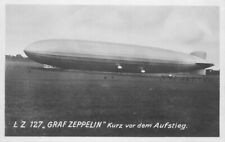 1928 Graf Zeppelin Airship Kurz vor dem Aufstieg Germany RPPC Photo Postcard picture