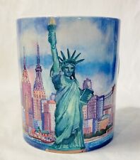 VTG New York Skyline Twin Towers/Statue Of Liberty Mug Henriksen  Imports 4” T picture