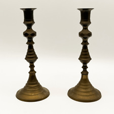 Vintage Brass Candle Sticks - Set of 2 Made in India, Home Decor Regency picture