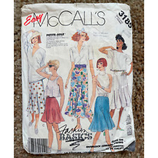 Vintage 1980s McCalls 3185 Sewing Pattern Easy Size 18-20 Large Skirt COMPLETE picture