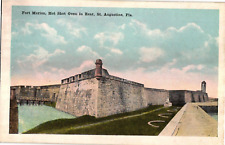 Postcard Fort Marion, Hot Shot oven in rear, Saint Augustine, Florida picture