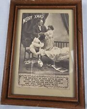 Framed Vintage Postcard Merry Christmas, The Greatest Xmas Gift Is Love Postcard picture