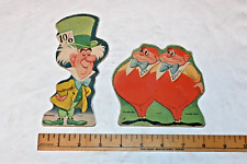 Vintage Disney Tweedle-Dee & Tweedle-Dum and Mad Hatter Cardboard Characters picture