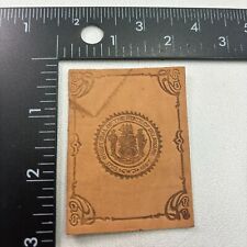 Vintage c 1910s GREAT SEAL STATE OF DELAWARE Tobacco Leather Patch 39SS picture