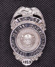 Deputy Sheriff Badge Fayette County Pennsylvania 1960 - 1963 - Vintage Beautiful picture