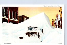 Snow Scene, Vehicle Covered in Snow, ISHPEMING, Michigan Postcard - Curt Teich picture