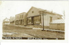 CR-118 IL Apple River Prairie Street Store Fronts RPPC Real Photo Postcard Kruxo picture