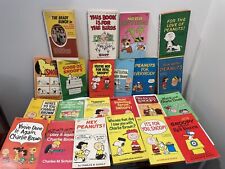 Vintage Charlie Brown Peanuts Snoopy By Charles Schulz Paperback Books Lot Of 22 picture