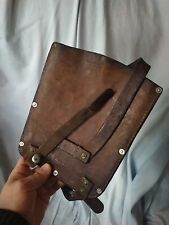 WW2 1930s SWISS ARMY 🪖 shovel COVER 100% Genuine Leather & Authentic stamped picture