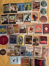 Lot Of Vintage Starbucks Stickers Labels Verona And Black Apron Coffee Stamps picture