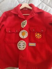 Vintage Official Boy Scouts of America Red Wool Jacket 553  Size 44 60s? picture