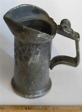 Vintage PEWTER MEASURING CUP 1/2 DECILITER Practice Cup Stamping Bottom Label picture