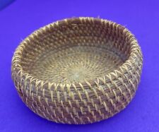 Vintage Old Small Round Hand Woven Sweetgrass  Basket SALE picture