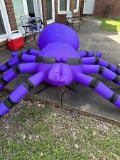 2002 Halloween Gemmy 8ft Giant Spider Airblown Inflatable Light Up Works W/ Box picture