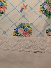 VTG. Atelier Martex GLORIA VANDERBILT FLOWER BOUQUET/ TWIN FLAT SHEET Fabric picture