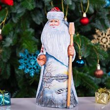 Wooden hand carved russian Santa Claus figurine 9