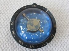 Vintage EARTH Planet MOON ~ STARS Celestial Clock / Desk Paperweight  WESTCLOX picture