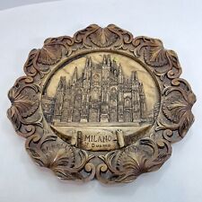 Vintage Milano il Duomo Carved Wood Resin 3D Wall Plate picture