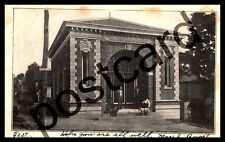 1906 FIRST NATIONAL BANK, Marysville, PA, folks & dogs in front, postcard  jj234 picture