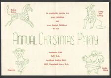 1948 Christmas Card Invitation Childrens Bureau & Family Services Annual Party picture
