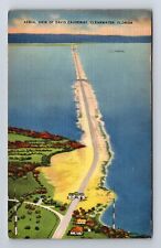 Clearwater FL-Florida, Aerial Of Davis Causeway, Antique Vintage c1939 Postcard picture