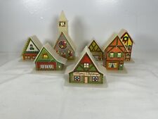 Vintage Hard Plastic Christmas House Light Covers-1970s-kitschy-village-alpine picture