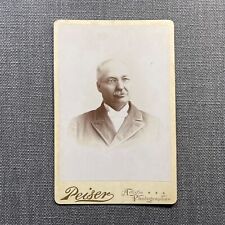 Antique Cabinet Card Photo Portrait Older Man in Round Glasses Theodore Peiser picture
