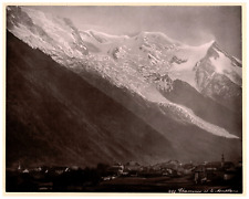 France, Chamonix et le Mont-Blanc Vintage Print, Photomechanical 22.5x28.5  picture