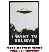 586 - UFO I Want To Believe Refrigerator Fridge Magnet picture