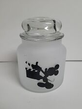 RARE | Vintage 80's Disney-MGM Studios Mickey Frosted Glass Jar Great Condition picture