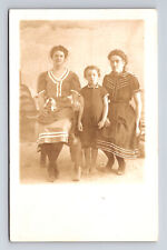 RPPC Portrait Women & Girl Nellie Clogh Fannie Munroe Vivian Jackson Postcard picture