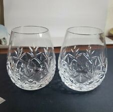 2 - Waterford Crystal Stemless Wine Glass Vintage RARE picture