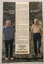 Vintage 1976 Caterpillar Original Print Ad Full Page - We Must Have More Wood picture