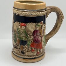 Collectible German Style 4” Ceramic Beer Stein BP Imports  Japan Alpine Design picture