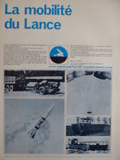 4/1967 PUB LTV VOUGHT LANCE US ARMY MISSILE ORIGINAL FRENCH AD picture