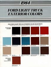 1984 Ford F-Series Pickup Truck Ranger Bronco Econoline Paint Chip Brochure picture