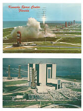 2 Kennedy Space Center Florida Postcards FL Launch Pads Assembly Building picture