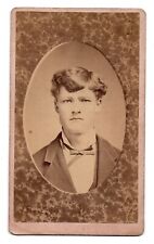 ANTIQUE CDV CIRCA 1880s FRED R. CASE HANDSOME YOUNG MAN NEW YORK ALBUM PRINT picture