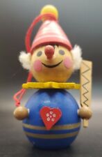 Vintage Steinbach Christmas Wooden Ornament Clown With Heart Germany picture